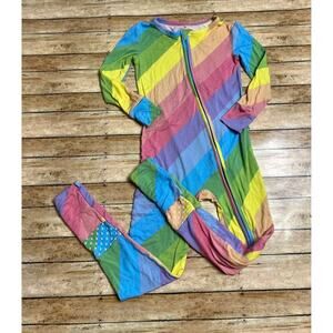 Posh Peanut Rainbow Stripe Convertible One Piece 3T
